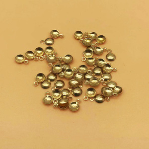 Supports de boucles d'oreilles demi-lune en cuivre pour la fabrication de bijoux, 20 mm, ton or, accessoires DIY - Product Image 3