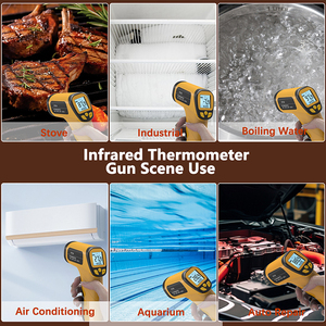 Termómetro Infrarrojo Industrial Digital de Mano con Pantalla LCD, Termómetro Infrarrojo Industrial sin Contacto - Product Image 6