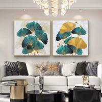 Impression moderne minimaliste de Ginkgo Biloba, cadre végétal, affiche HD, peinture sur toile pour la décoration murale de la maison