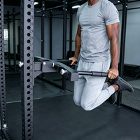 Barres parallèles réglables et pliables en acier robuste avec poignées larges et étroites pour rack de squat
