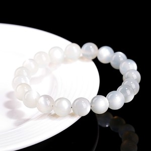 Bracelet en pierre de lune blanche naturelle, perles rondes modernes et durables pour femmes, méditation spirituelle, énergie apaisante, bijoux en cristal, cadeau - Product Image 2