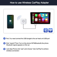 Boîte multimédia automobile sans fil portable Carplay U2W Mini 3 Pro, adaptateur Android Auto sans fil, Carplay
