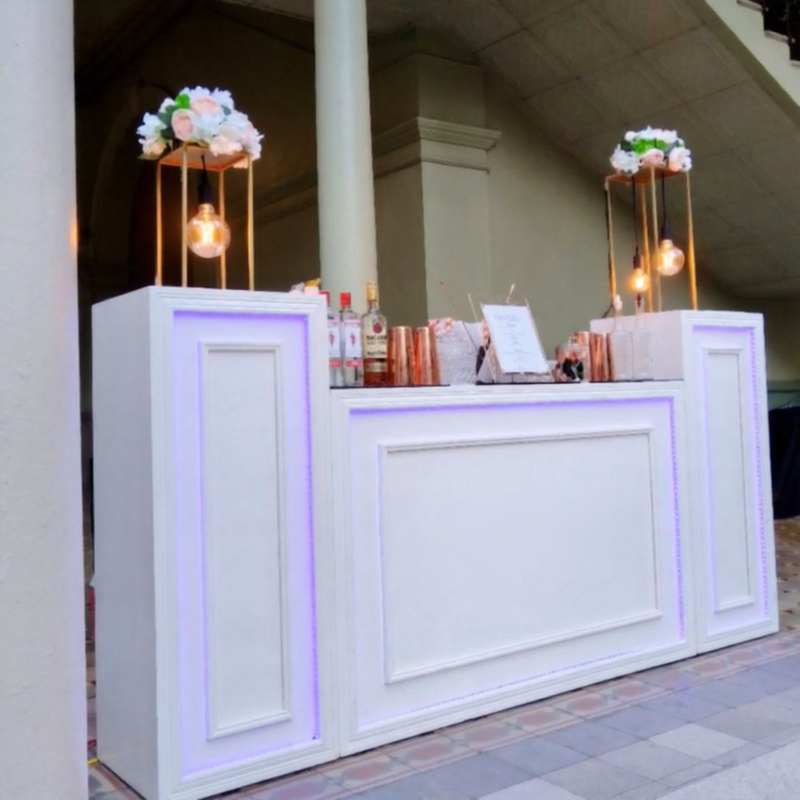 Custom Wooden Banquet Table and Bar