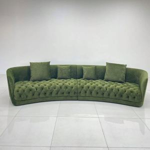 Sofá Curvo Francés en la Sala de Estar Diseño creativo del ensamblaje de elementos en la superficie lunar del diseñador. Sofá Moderno en el Penthouse Grande. - Product Image 1