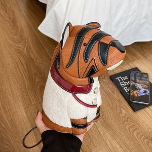 Sac à bandoulière en forme de tigre de simulation, sac à dos en peluche, sacs d'école pour la maternelle, sac réglable, jouet animal de dessin animé, cadeau pour enfants - Product Image 1