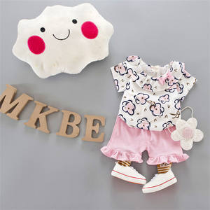 Tutu kecantikan anak perempuan gaya baru celana pendek dan dewa India Siwa dicetak Set kaus pakaian - Product Image 3