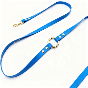 Correa de Cuero para Perro de Lujo, Resistente, Suave al Tacto, Manos Libres, Duradera y Cómoda, con Accesorios de Aleación de Zinc Dorado - Product Image 2