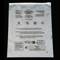 Sac d'emballage transparent en PE imperméable, pochette zippée refermable pour vêtements, sac de protection pour emballage