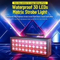 Projecteur LED matriciel étanche IP65 RGBW programmable DMX à activation sonore pour rideau laser de discothèque, fête et scène