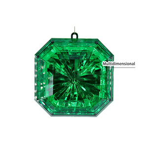 2024 New Electroplate Clear Jewel <b>Crystals</b> Ornaments Acrylic Diamonds Rhinestones Gem Shape Christmas <b>Tree</b> Hanging Decorations - Product Image 2