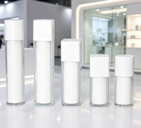 En stock, flacons sans air à pompe rotative, 30 ml, pour cosmétiques, crème de fond de teint, flacon pompe sans air blanc, 15 ml, 50 ml