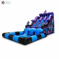 Toboggan aquatique gonflable personnalisable avec souffleur, toboggan aquatique gonflable pour événements intérieurs et extérieurs