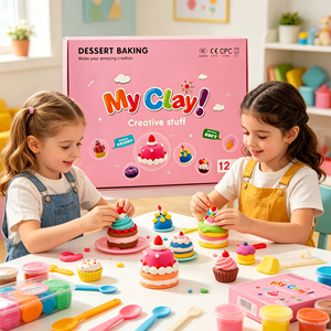 Multi-Color Children's Craft Kit Accessories Tools Tutorials <b>Magic</b> Cake Shape Story Air-Drying Clay Kit for Kids - Product Image 4