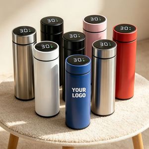 Promotional Gift Printed Custom Logo Smart 500ml Vacuum Thermos Flask Business Digital Temperature Wholesale Stainless Steel Cup - Product Image 1