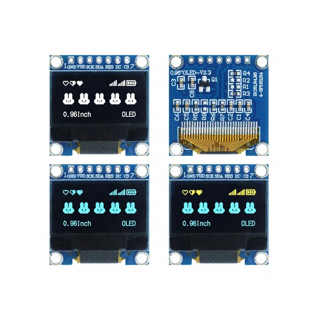 0.96-inch OLED LCD Screen SSD1306 Small Screen 128x64 Display Dot matrix 4-pin Module IIC