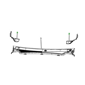 Alerón Decorativo para Parabrisas Delantero de Jeep 55112952AC, Forma de Ala de Plástico, para Grand Cherokee 2017-2022 - Product Image 4
