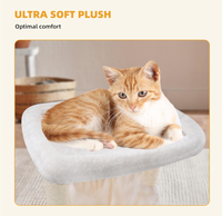 Arbre à chat multifonctionnel en panneau de densité sûr et durable avec griffoir, structure d'escalade et lit pour chat luxueux et spacieux - 1 unité