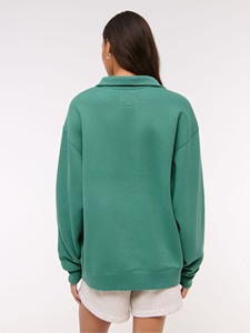 <span class=keywords><strong>Felpa</strong></span> di spugna francese ricamata su misura <span class=keywords><strong>con</strong></span> <span class=keywords><strong>cerniera</strong></span> all'ingrosso di alta qualità mezza Zip <span class=keywords><strong>verde</strong></span> felpe - Product Image 3