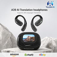 Audífonos de Traducción IA A39, 146 Idiomas, Voz Bidireccional en Tiempo Real, Auriculares Inalámbricos, Sonido de Alta Fidelidad, Nuevo Pro