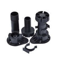 Ventes chaudes Pieds de meubles réglables noirs Quincaillerie Roulettes Glissières Réglage de la hauteur Nivellement des armoires pour cuisine salle de bain