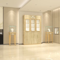 Vitrina moderna de lujo, marco de aluminio acrílico de vidrio templado, luz LED para cosméticos, relojes, teléfonos móviles, centros comerciales
