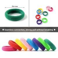 Élastique à cheveux personnalisé de 3 cm, coloré, style coréen, dessin animé, haute élasticité, pour enfants, blanc