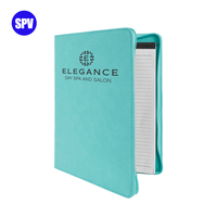 Carpeta de archivos versátil de moda con bandas elásticas Carpeta de 6 anillas Portafolio A5 Cremallera PU Cuero Padtfolio
