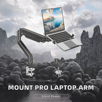 Support de bureau pour ordinateur portable MOUNT PRO, support d'écran 2-en-1, compatible avec les ordinateurs portables jusqu'à 13 pouces et les écrans d'ordinateur jusqu'à 32 pouces, en aluminium