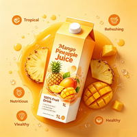 Tropisch Ananas Mango Mengsel Sap Mild Zoet Pittig Verfrissend Citrus Fruitige Noten Kant-en-klaar Drankje