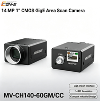Kamera Visi Mesin HIKROBOT 14MP Global Shutter 1" CMOS MV-CH140-60GM/GC Antarmuka GigE 9fps Resolusi Penuh AOI/PCB
