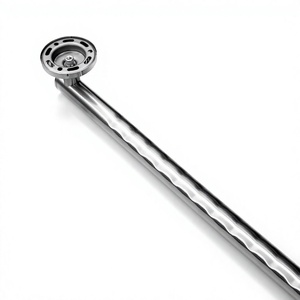Barre d'appui murale en acier inoxydable de 16 pouces, finition satinée brossée, antidérapante, pour salle de bain, design minimaliste - Product Image 1