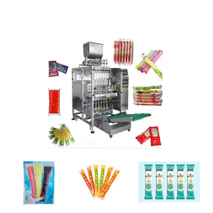 Machine de remplissage, d'emballage et de scellage multi-voies automatique à commande PLC pour liquides, pâtes, ketchup, <span class=keywords><strong>shampoing</strong></span> et bâtonnets glacés, en acier inoxydable, pour sachets et films - Product Image 1