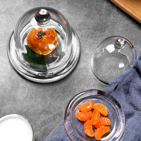 Support à gâteau en verre sodocalcique transparent, forme ronde, 48/36 pièces par boîte, verrerie en gros