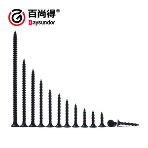 <span class=keywords><strong>Vis</strong></span> à cloison sèche à filetage fin, métrique, classe 10, tête en bugle, phosphatée noire, pour la construction en bois et en métal, acier au carbone - Product Image 2