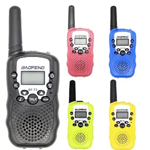 Rádio infantil com walkie-talkie, brinquedo fofo, rádio infantil Baofeng Bf-T3 para presente de aniversário, meninos e meninas, conjunto com 2 unidades