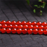 Grosir kualitas tinggi 2 3 5 5 6 8mm bulat batu permata merah batu akik batu turmalin manik-manik permata Natural Ruby Beads untuk membuat perhiasan