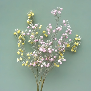 67CM 화이트 베이비 호흡 석고 인공 꽃 웨딩 홈 장식 꽃꽂이 졸업을위한 실제 터치 줄기 - Product Image 2