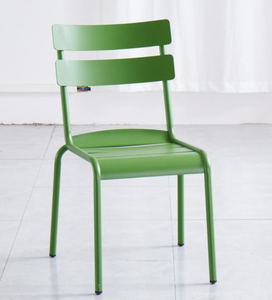 Chaises de salle à manger modernes et luxueuses en aluminium coloré, adaptées aux appartements, avec accoudoirs, utilisables en toute saison - Product Image 4