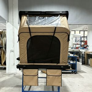 Carpa de techo para coche, de aleación de aluminio, tipo rígido extendido, doble capa, impermeable, de tela Oxford, para las cuatro estaciones, con una habitación. - Product Image 4