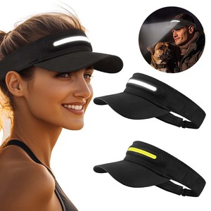 Casquette de tennis en acrylique à dessus ouvert, respirante, avec éclairage LED, confortable et rafraîchissante, pour homme et femme, idéale pour l'extérieur et <span class=keywords><strong>la</strong></span> vision nocturne - Product Image 1