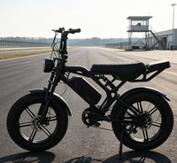 Vélo électrique 48V 350W, 20 pouces, tout-terrain, style moto rétro