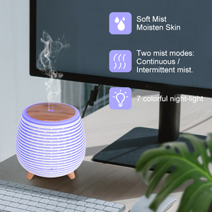 Xách tay mini Máy tạo độ ẩm không khí USB siêu âm tinh dầu khuếch tán hộ gia đình bầu không khí hương thơm 7C LED đèn bàn nước hoa - Product Image 2