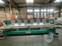Nouveau haute qualité 500*600mm grande surface vêtements 6 tête 15 aiguilles plat Machine à broder à plat Dahao ordinateur