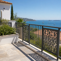 Rampe extérieure en aluminium pour balcon, escalier, villa, jardin, moderne, thermolaquée, résistante à la rouille, design personnalisé