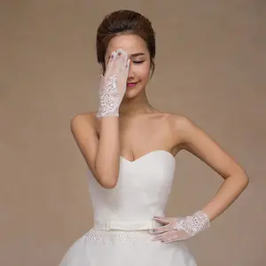 wedding gloves bridal lace short breathable stage performance etiquette gloves wedding white gloves bride