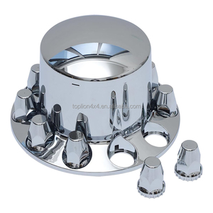 Cache-moyeu chromé ABS 33 mm pour <span class=keywords><strong>semi</strong></span>-<span class=keywords><strong>remorque</strong></span>, kit complet de roues avant et arrière, couvre-essieu – Vente chaude - Product Image 2