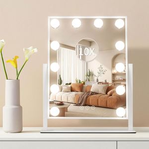 Dimmable <b>LED</b> for Glam Vanity <b>Mirror</b> Touch Sensor Switch Birthday Cosmetic Use Desktop Style <b>Makeup</b> <b>Mirror</b> HD Glass Finish - Product Image 4