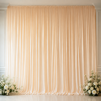 Rideaux de fond de scène en tissu de soie glacée perlée, brillants, en polyester, pour mariages et événements, couleurs personnalisées, vente en gros