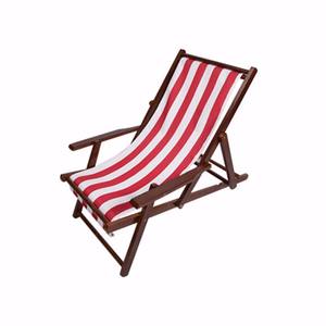 Chaise longue de plage en bois inclinable en <span class=keywords><strong>toile</strong></span> Oxford pliante portable avec accoudoirs pour une utilisation en extérieur - Product Image 3