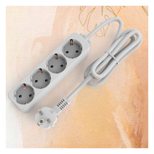 Mở rộng ổ cắm 4 cách với nền tảng EU tiêu chuẩn với 1.5/3/5 mét cáp điện Dải điện - Product Image 5